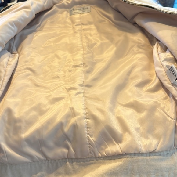 Donna Sui Milano Italy Raw Details Asymmetrical Authentic Fur Collar Jacket S/8 - Picture 15 of 15